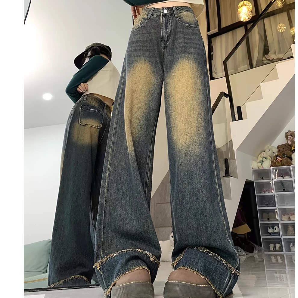 【直播链接】春秋牛仔直筒阔腿裤   工厂尾货  默认瑕疵高腰显瘦