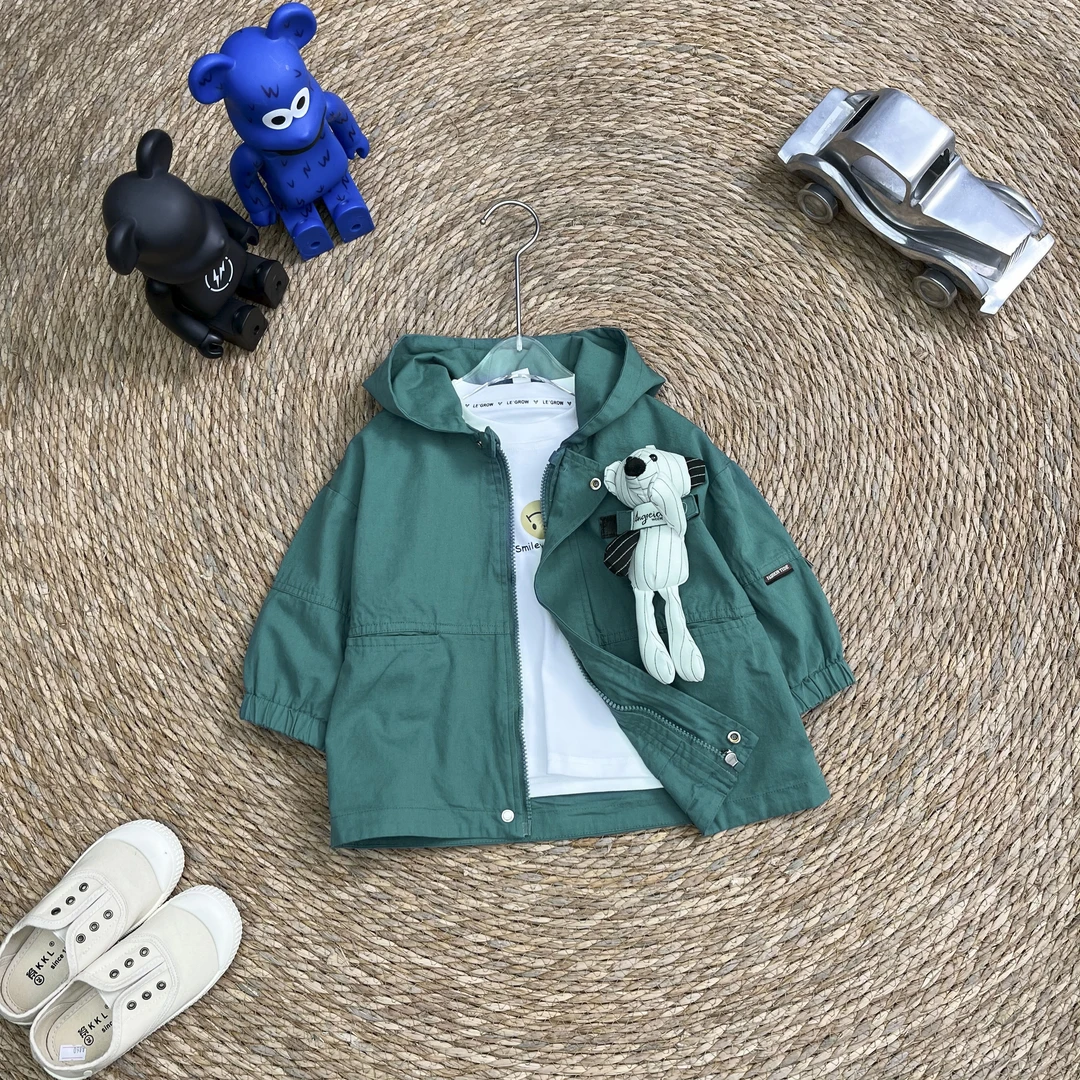 HZT秋季男宝韩版可拆卸小熊连帽外套SQ1161