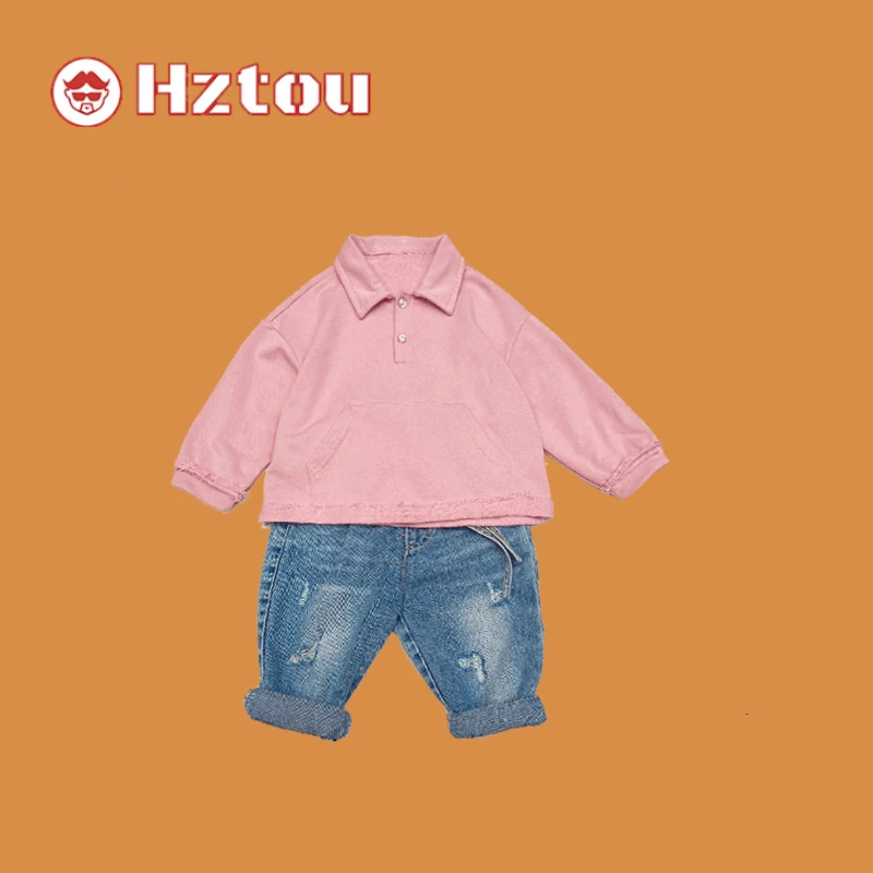 HZT春季男宝polo领洋气简约韩系卫衣CQ028
