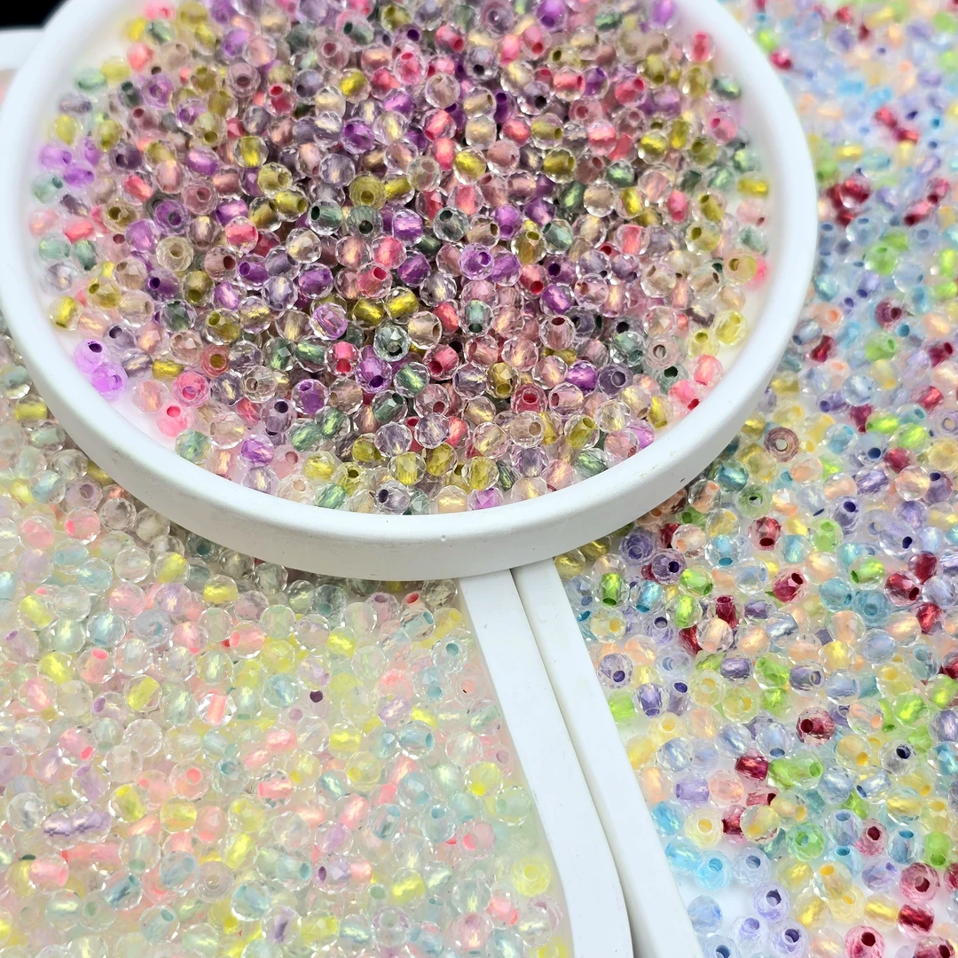 千色FGB|4mm圆火魔尖晶|国产超优玻璃米珠串珠手链项链链条DIY