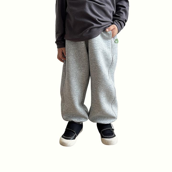 棉也   鄂斯拉联名款   2024男童冬款加厚空气层卫裤儿童运动裤