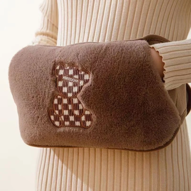 充电式热水袋可爱毛绒暖宝宝女敷肚子暖宫护腰女生暖床防爆暖手宝