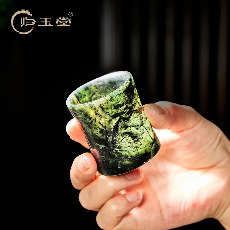 归玉堂藏玉束腰杯茶杯全手工雕刻茶盏主人杯单杯功夫茶具家用高端