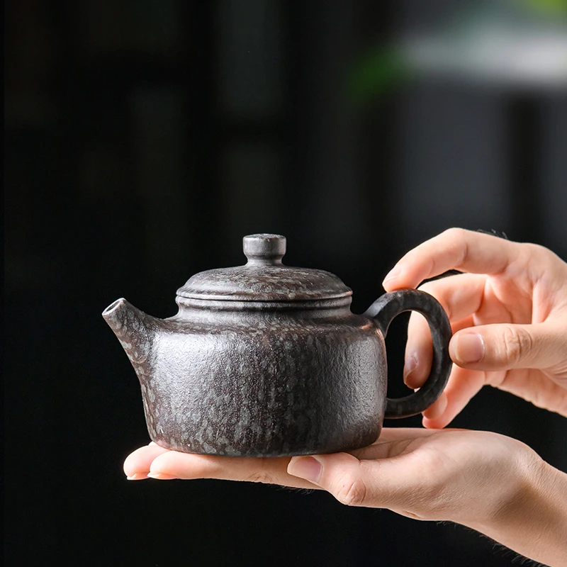 归玉堂冰碛岩德钟壶全透光高工雕刻高端茶具纯手工复古手工茶壶