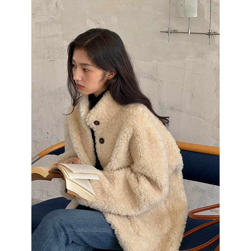 2024新款女士秋冬季时尚穿搭韩版慵懒风宽松百搭加厚外套上衣