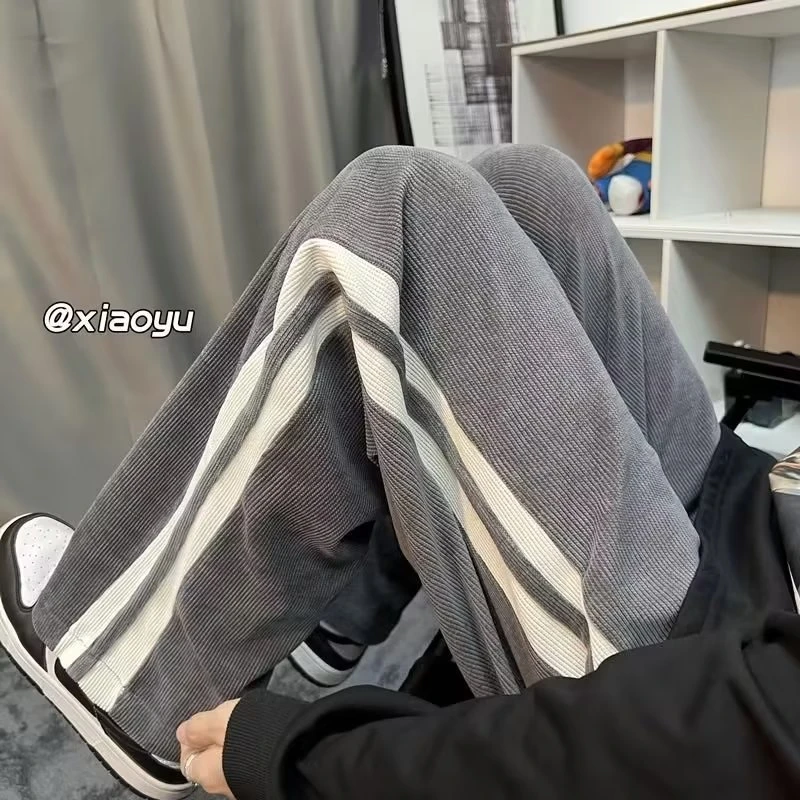 2024新款宽松休闲裤男韩版潮流百搭裤子夏季薄款坠感阔腿拖地长裤