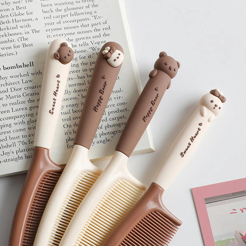 ins卡通可爱梳子女孩高颜值家用细齿化妆美发梳便携直发长发头梳