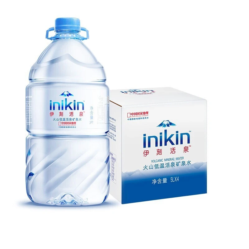 伊利伊刻活泉火山低温活泉矿泉水5L*4瓶阿尔山弱碱性饮用水小分子