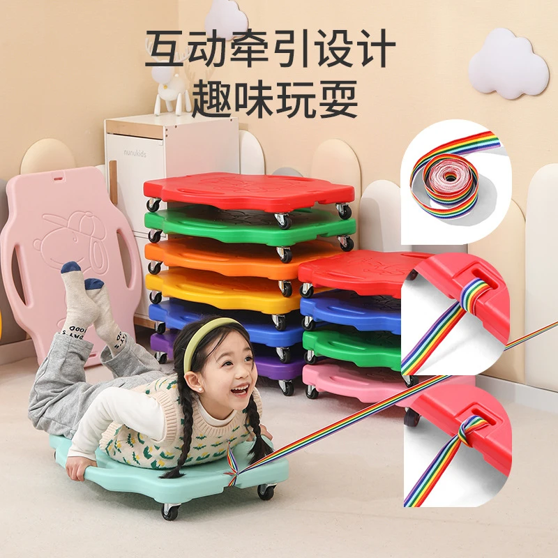 努比图案滑板车感统训练器材儿童平衡车家用幼儿园玩具