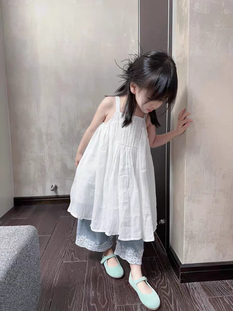 韩国童装女童夏季连衣裙2025新款洋气宝宝宽松裙子儿童韩版吊带裙