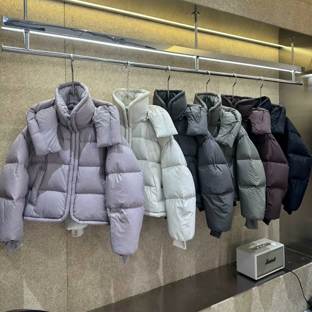 【安漫】立领可拆卸帽连帽羽绒服女短款2024年新款冬季保暖外套