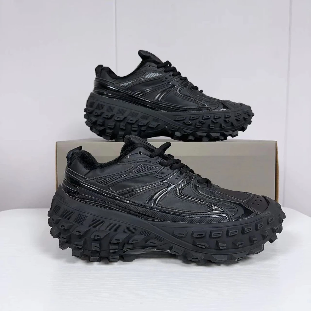 一双过冬！新款加绒款轮胎鞋男女潮流厚底户外百搭休闲鞋9152