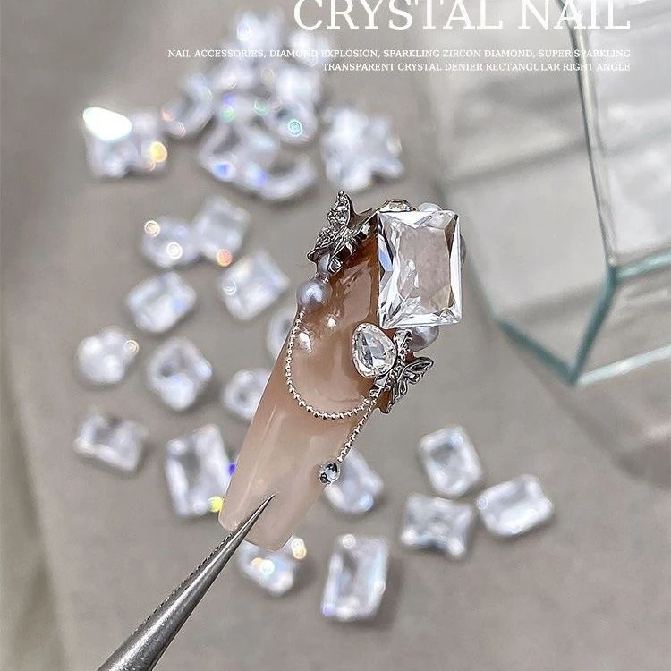 【直播链接】美甲春季新款美甲钻超白闪亮多色超闪K9玻璃钻合金钻