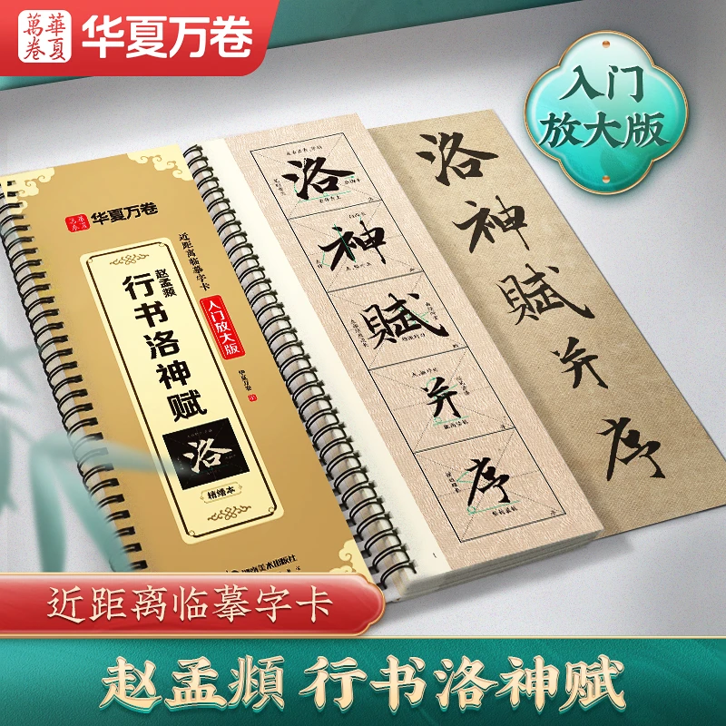 赵孟頫行书洛神赋全文近距离临摹字卡入门放大视频版初学毛笔字帖