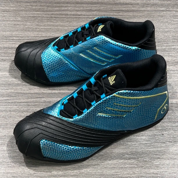 44码/Adidas/T-mac黑蓝/95新/复古篮球鞋/公价2899 店