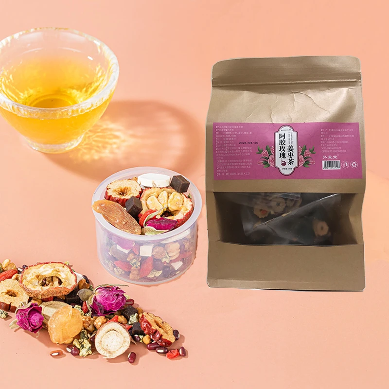 阿胶玫瑰姜枣茶四季茶饮