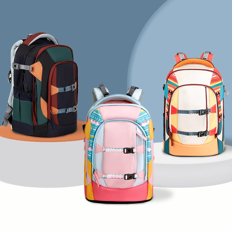 玛斯汀双肩书包高中生减负护脊高颜值初中生超轻便大容量简约背包