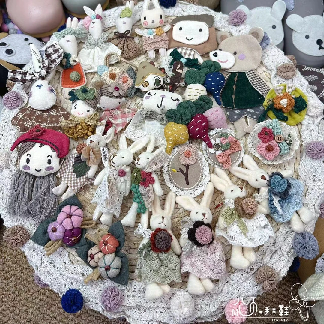 非金属布艺森系胸针饰品发夹合集