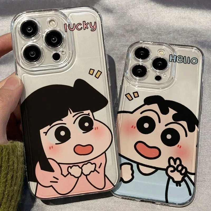 情侣小新太空壳适用苹果16promax华为vivo手机壳小米oppo防摔