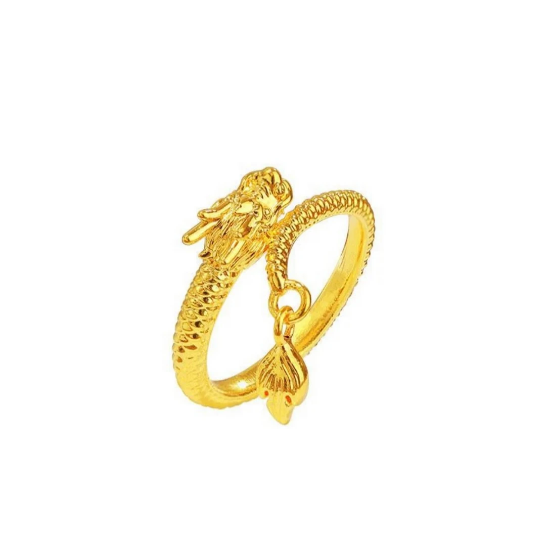 Gloire/古名【鑫鑫专属】5D足金999 #1233 足金 龙年神龙摆尾戒指