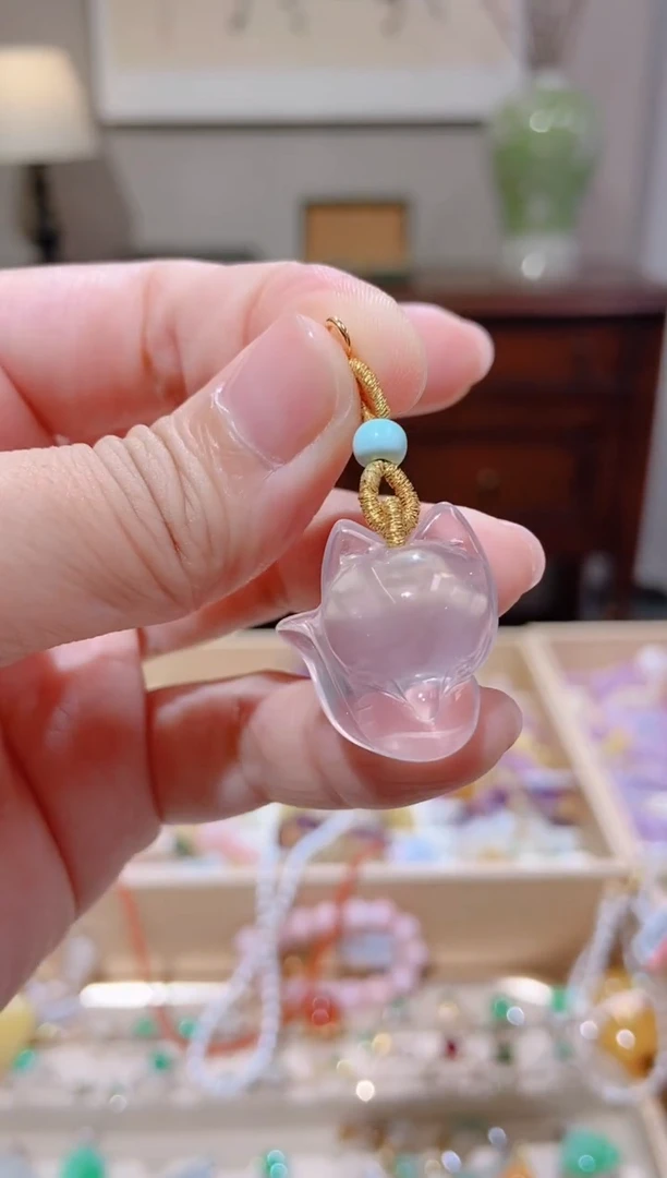 【闪购商品】水晶吊坠(不含链)18K金镶嵌商品