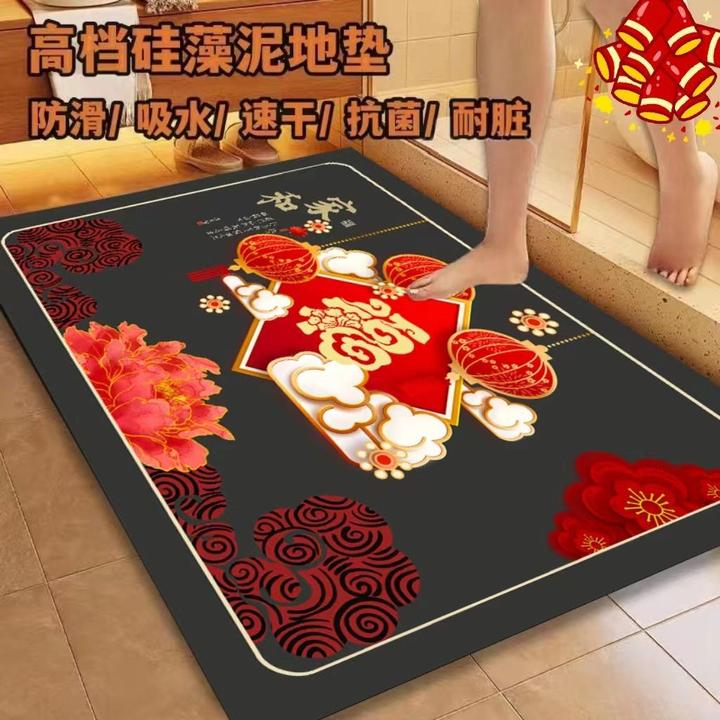 软硅藻泥家用卫生间地垫吸水防滑速干客厅厨房高级入户门外门耐脏