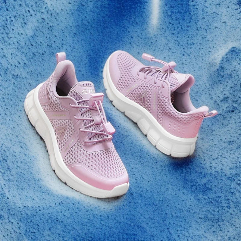 足力健老人鞋妈妈鞋正品冬季轻便中老年健步鞋网面透气防滑舒适女