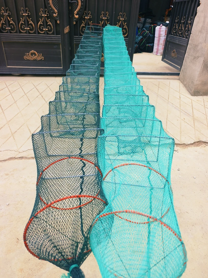 加厚捕鱼4股线小网眼19节12门全有结网赶海地笼渔网鱼网