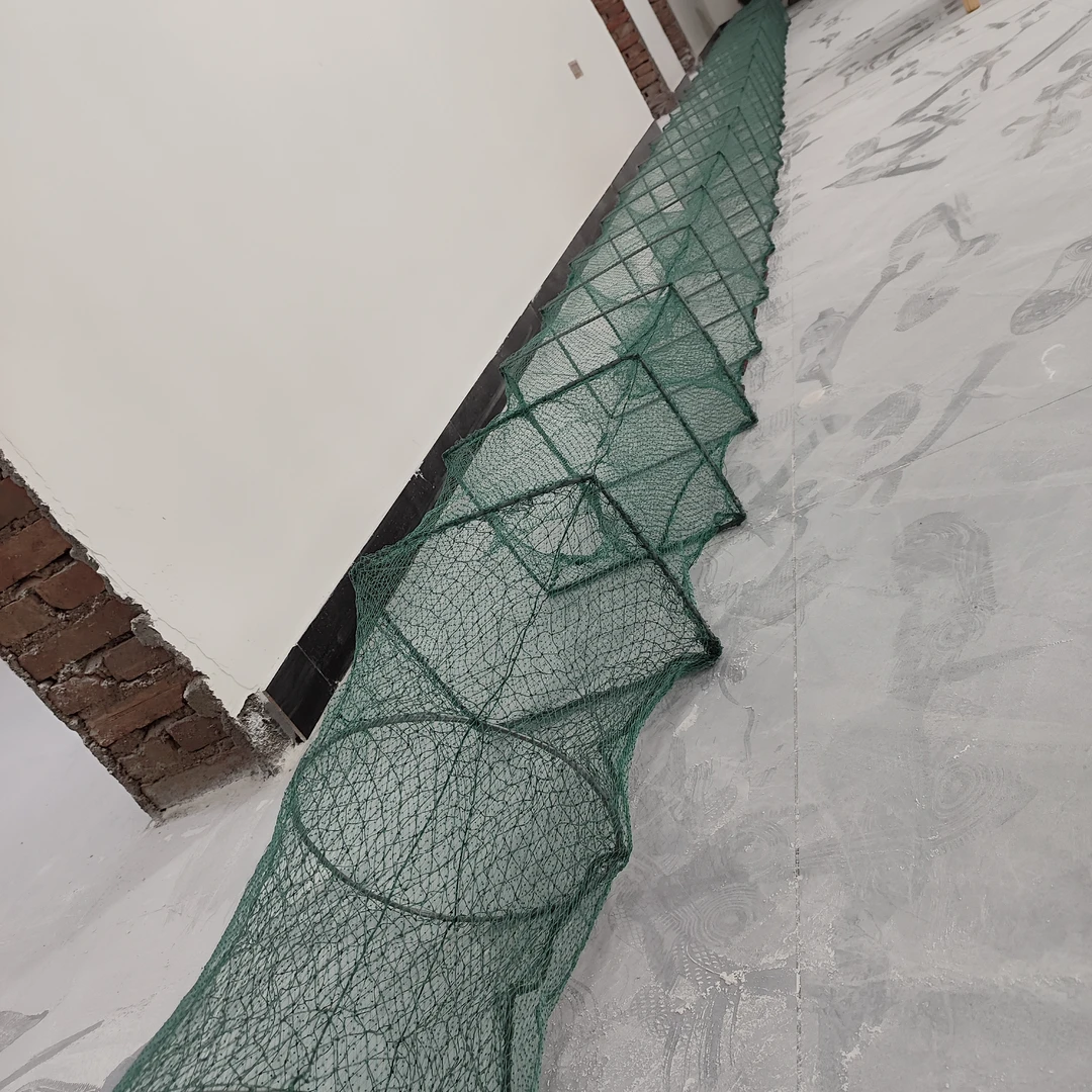 渔具11米长框架25X30两头倒鱼双层尾巴渔网捕鱼鱼网养鱼鱼塘