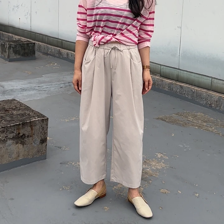 新款时尚宽松休闲百搭微弧九分裤休闲裤MA4KZDZ0577