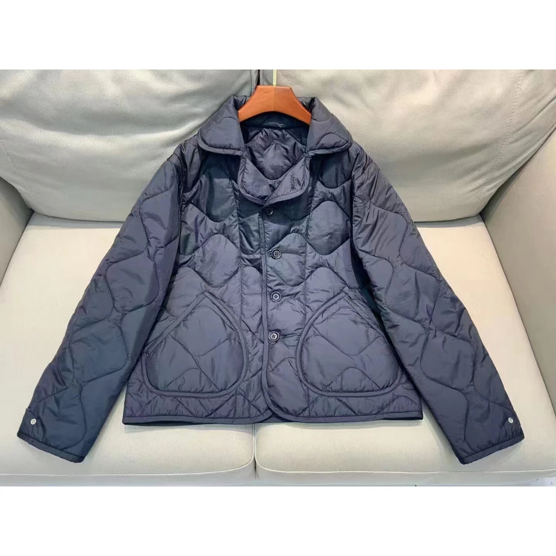 秋冬新款翻领菱形格绗缝保暖休闲棉服外套MA4SYDZ1306