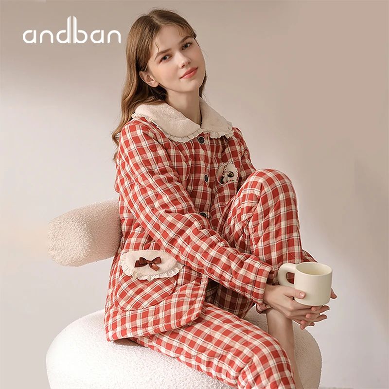冬季新款保暖家居服三层夹棉套装82351121525零下可外穿