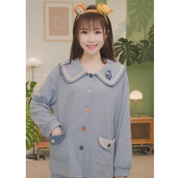 安之伴水果联名款秋季睡衣女套装保暖减龄家居服82311723471