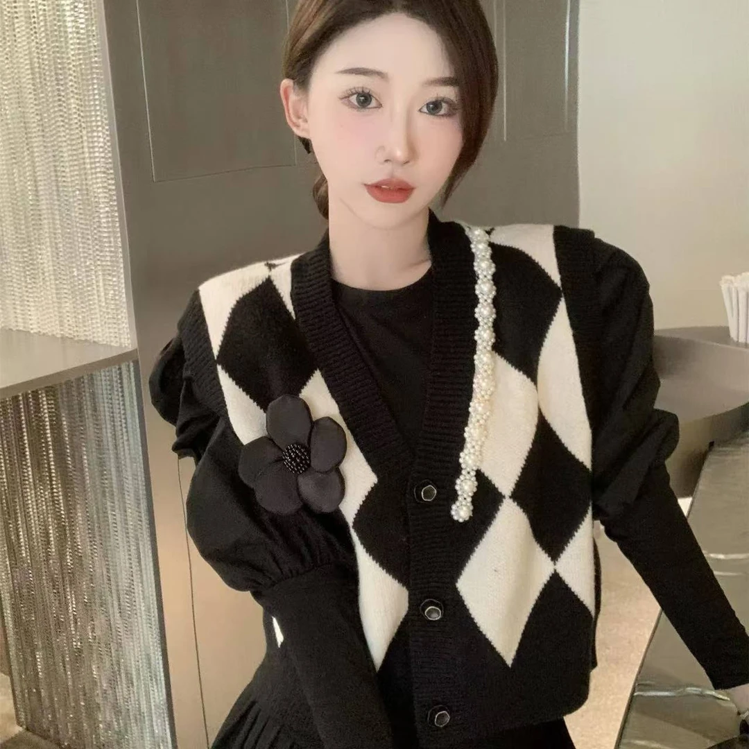 1-100号 2025年春季新款女装针织衫马甲背心宽松韩版上衣女