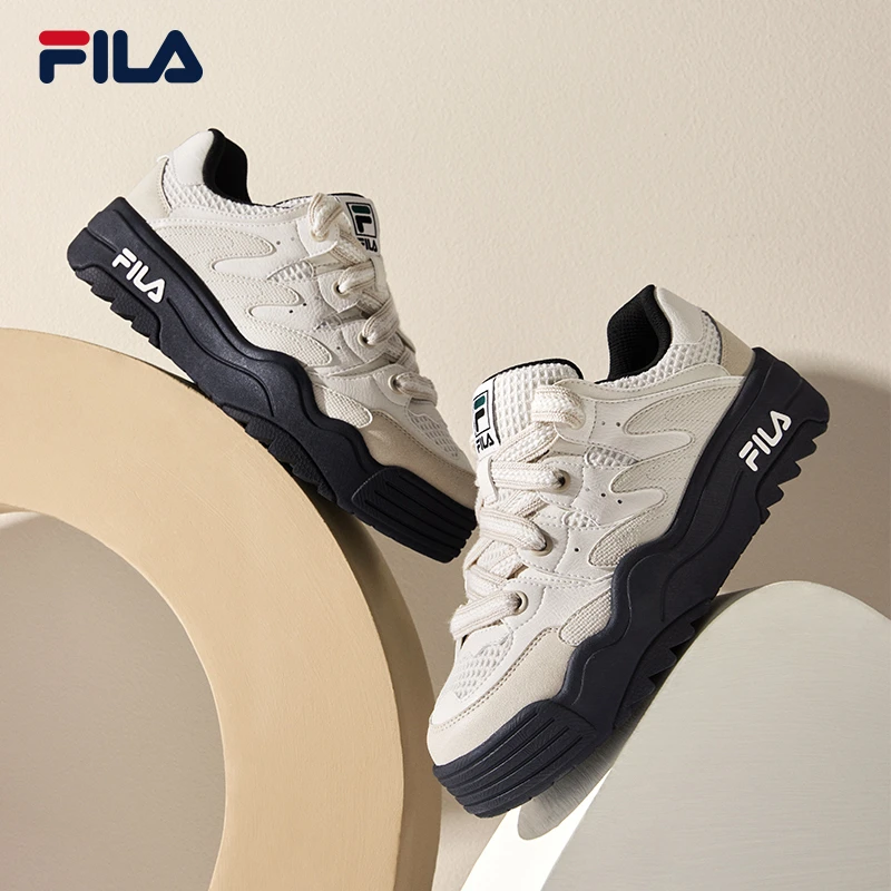 【雅丹风】FILA/斐乐女春【斑斓鞋】厚底时尚休闲摩登板鞋F12W411204F