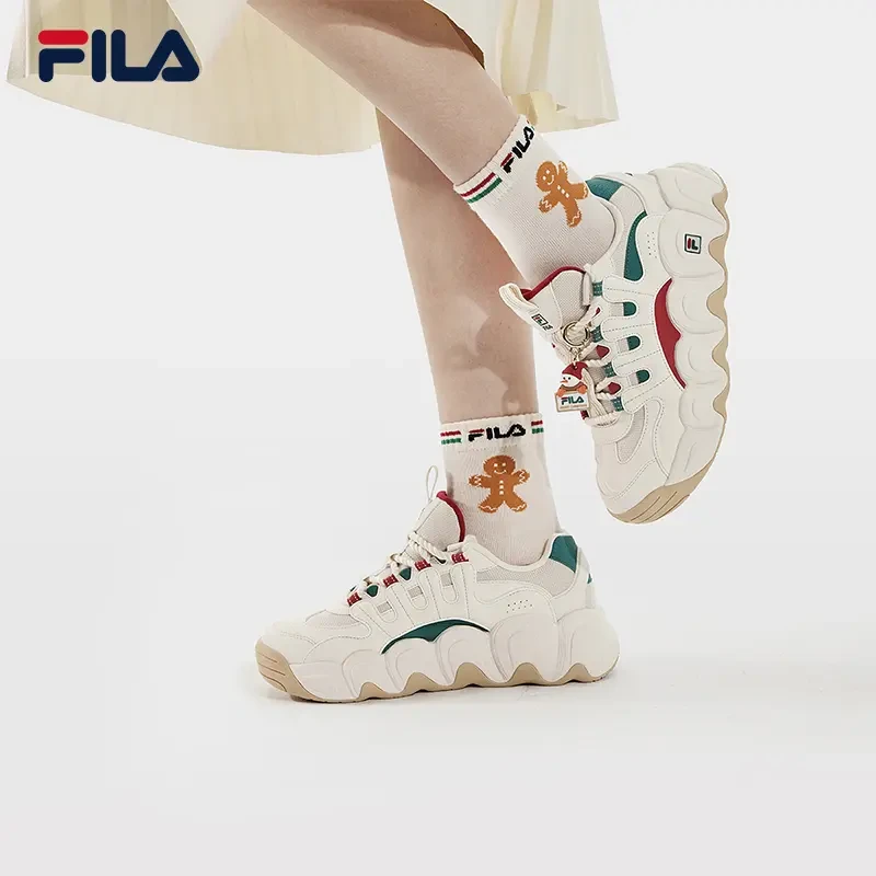 Fila/斐乐情侣款百搭新年可颂面包鞋时尚休闲老爹鞋M/运动鞋