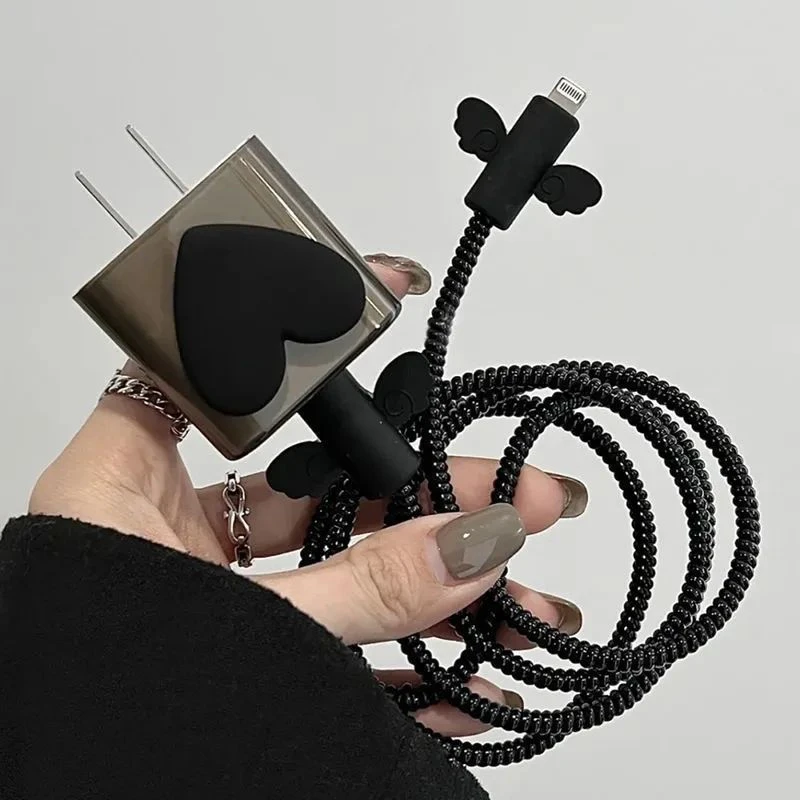 适用苹果13/14Pro12充电器数据线保护线11充电器保护套20w缠绕绳