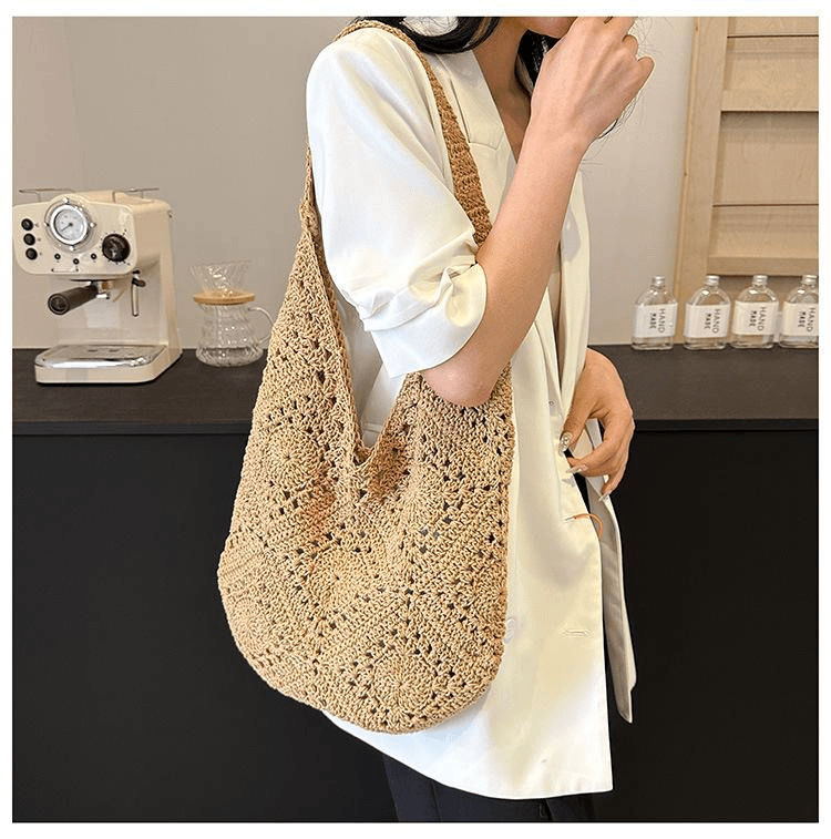 棉线包纯手工百搭时尚编织镂空轻奢