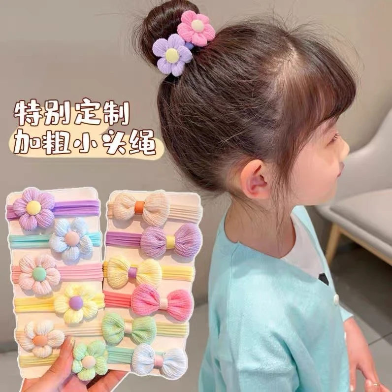 初尚 非金属布艺发饰 儿童不伤发橡皮筋小女孩头绳高弹力耐用女童