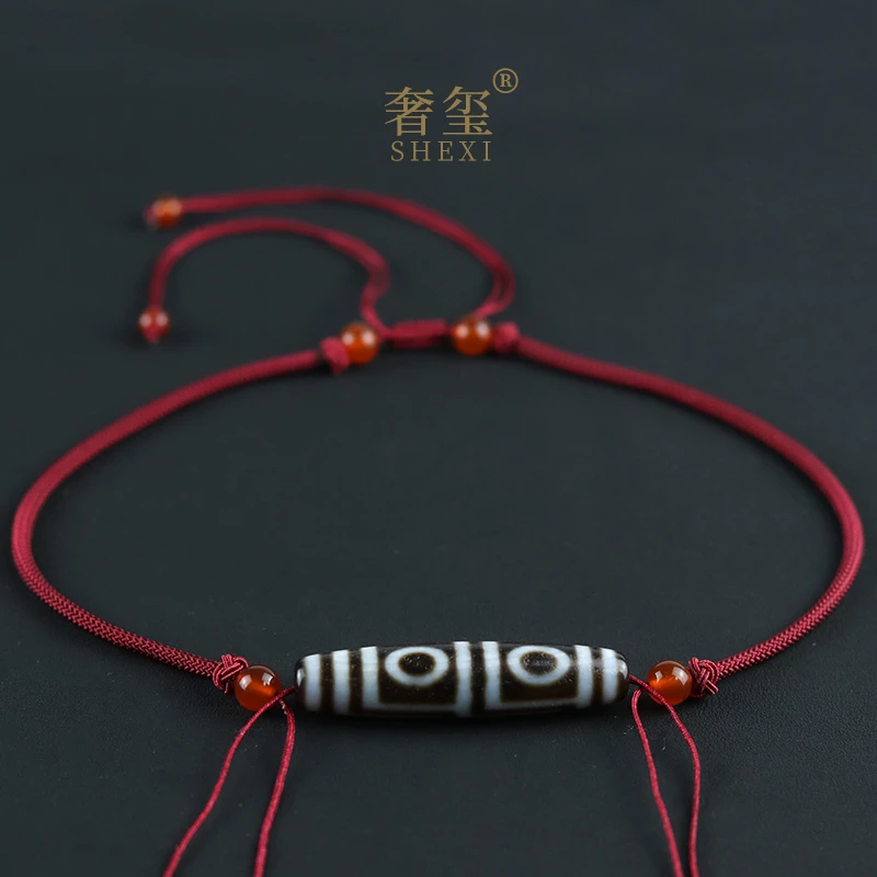 非金属布艺吊坠 九眼挂绳高级横穿男女款锁骨项链平安扣专用编绳