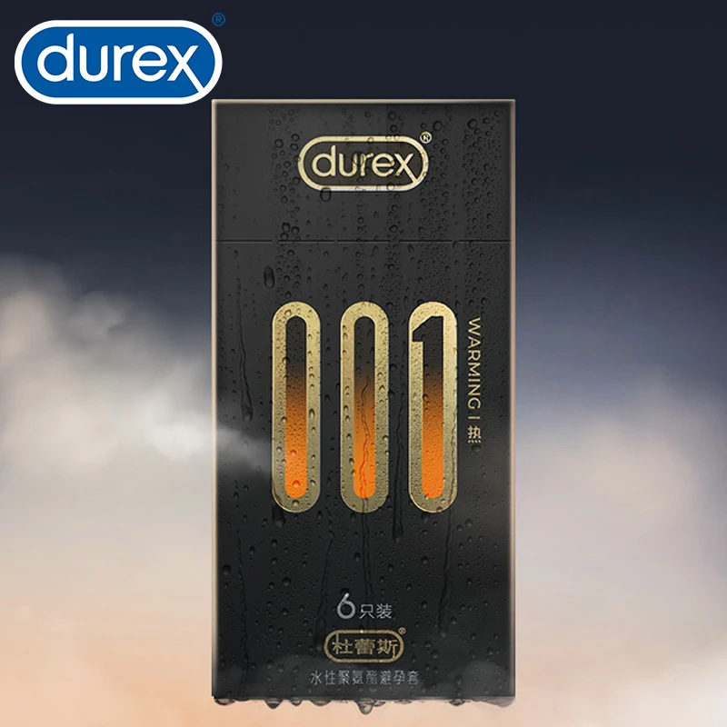 Durex/杜蕾斯0.01热感超薄黑盒001安全套水性聚氨酯避孕套官方正品保密发货热感温泉套体验成人用品杜杜黑金001tt