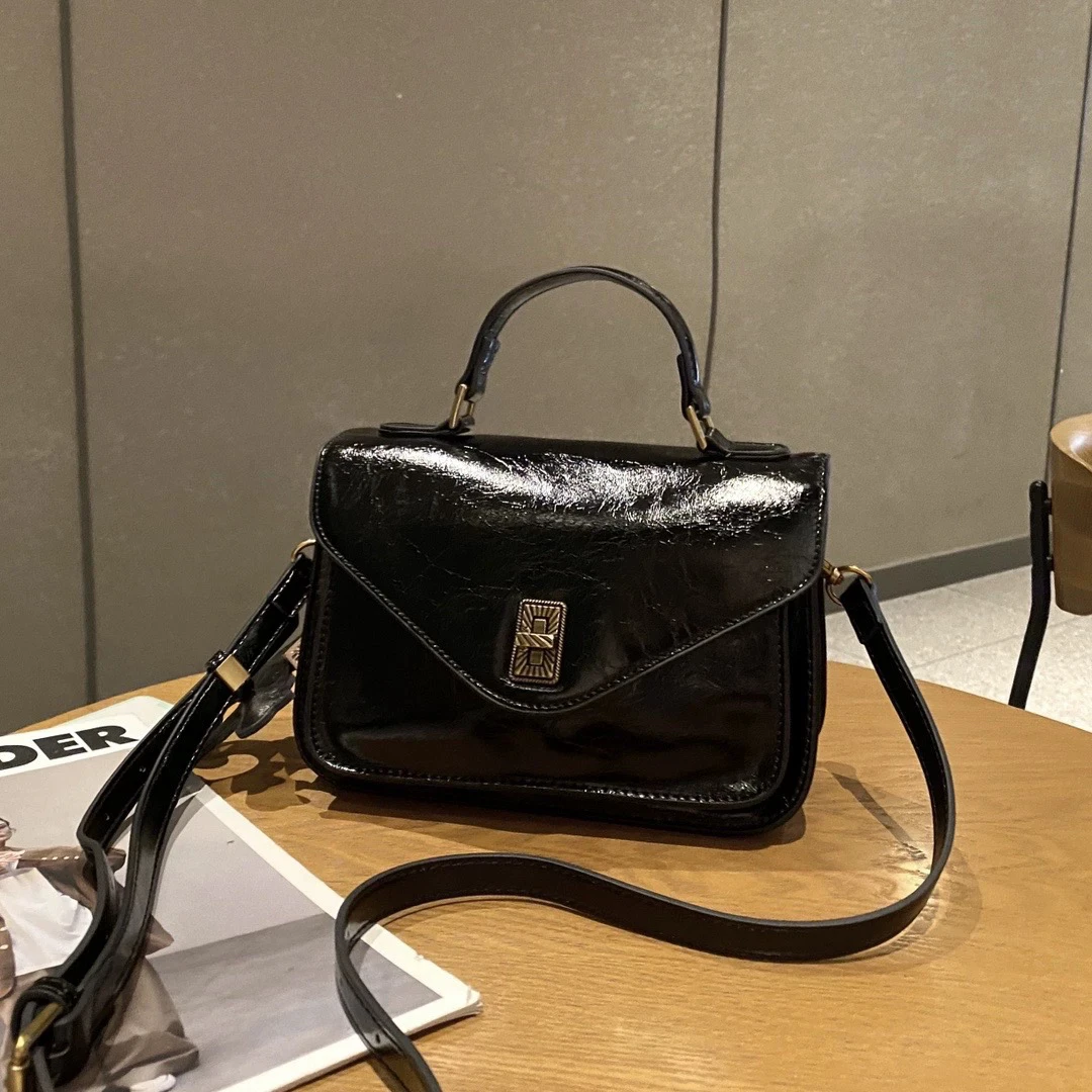 新款轻奢百搭高级感气质时尚斜挎女士包88181黑