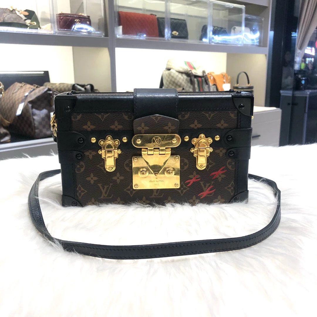 95新 LouisVuitton/路易威登 【阿庞】j0015/老花硬盒子/单肩包
