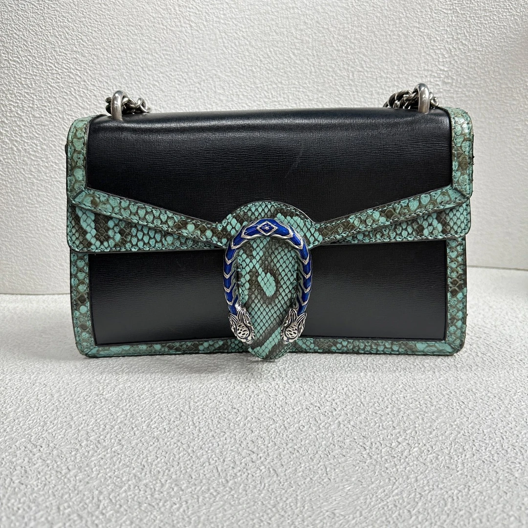 95新 GUCCI/古驰 【阿庞】j01413/稀有皮酒神/小号/底长28/单肩包