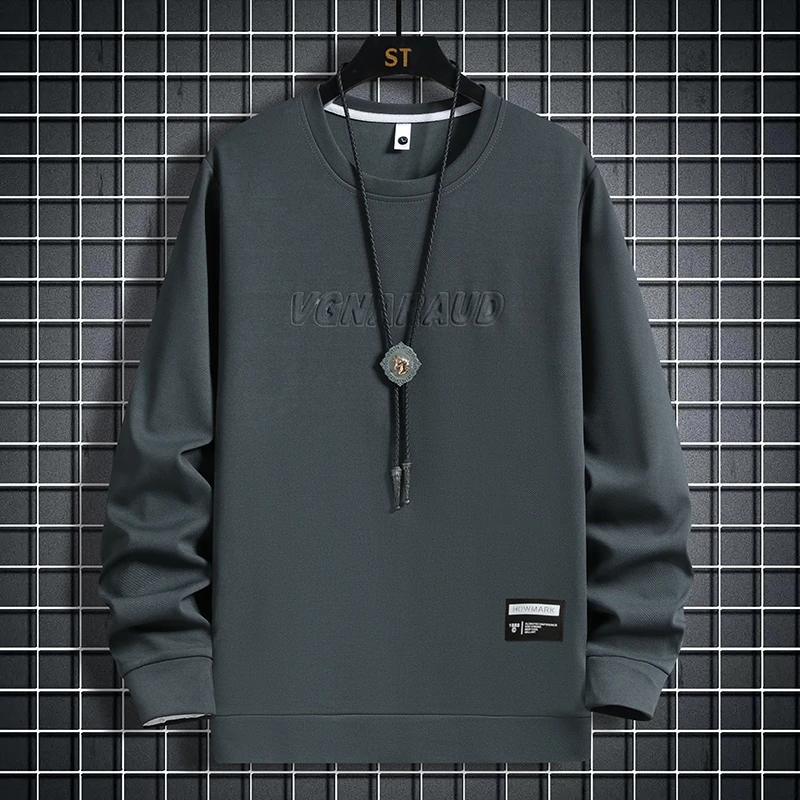 保罗银都男士卫衣秋款圆领长袖打底衫男款秋季上衣