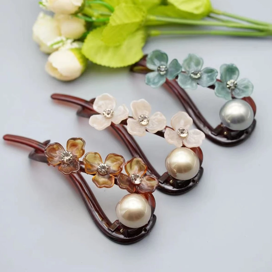 诗泊雅 简约气质一字发夹女后脑勺扭扭夹