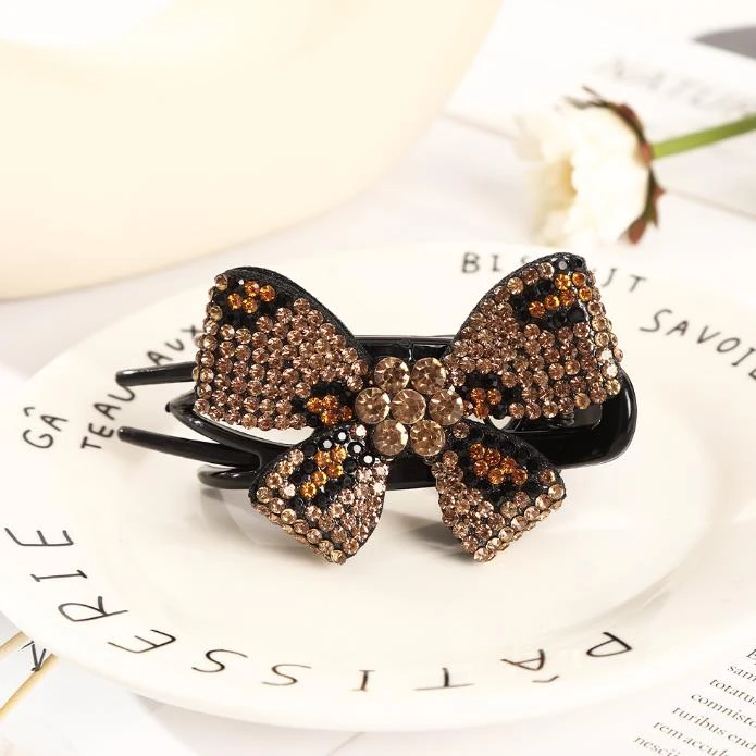 诗泊雅蝴蝶结三齿抓夹韩国网红爆款简约时尚百搭鸭嘴夹固定发饰