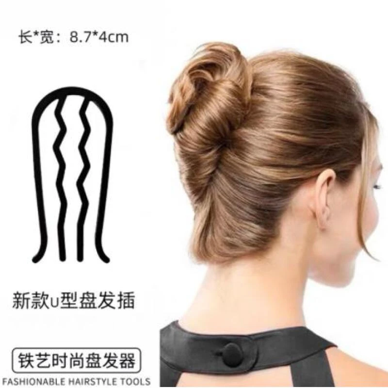 诗泊雅 主播同款 四齿盘发工具锌合金材质 不过敏 不生锈