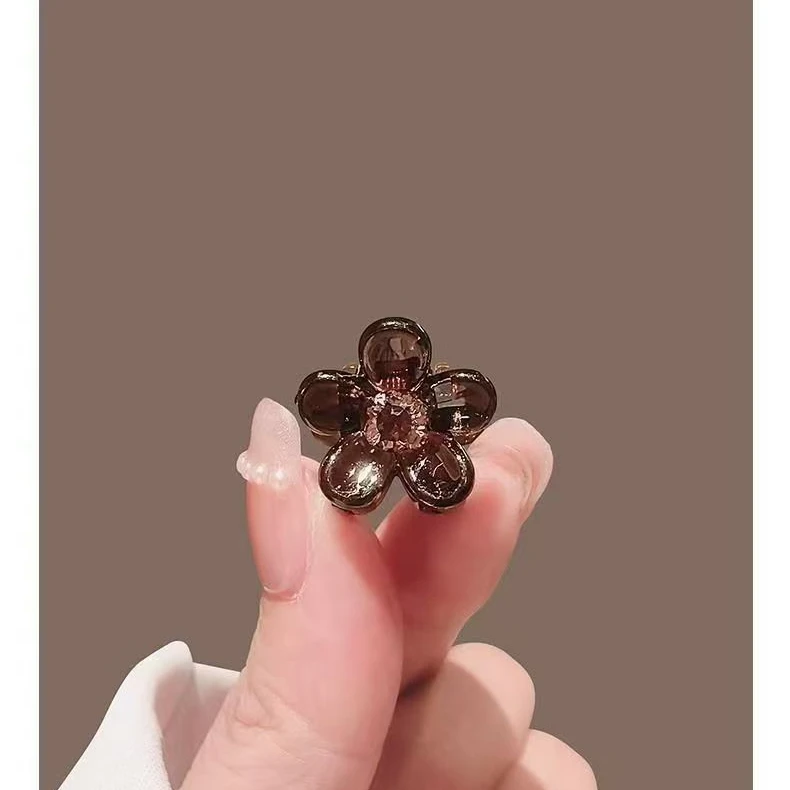 诗泊雅 迷你花朵发卡饰品韩国头顶小发夹花朵刘海夹顶夹头发夹子