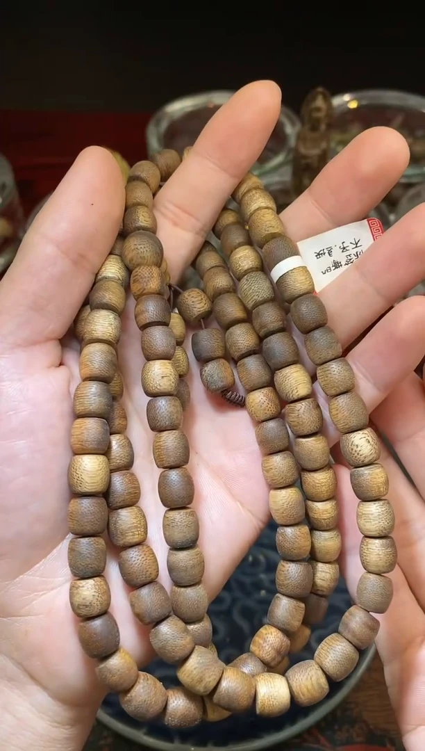 【闪购商品】沉香手串绿棋桶珠9mm长串 多样性发其一